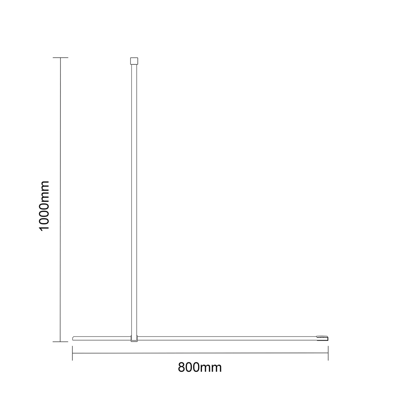 Pacco 8mm Smoked Glass Brushed Bronze 1950mm x 800mm Walk In Shower Screen including Wall Channel and Support Bar Dimensions Top