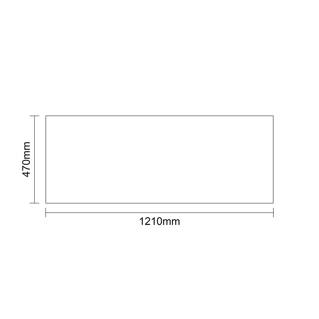 Napoli 460 Light Oak 1200mm 4 Drawer Vanity Unit for Countertop Basins Top Down Dimensions