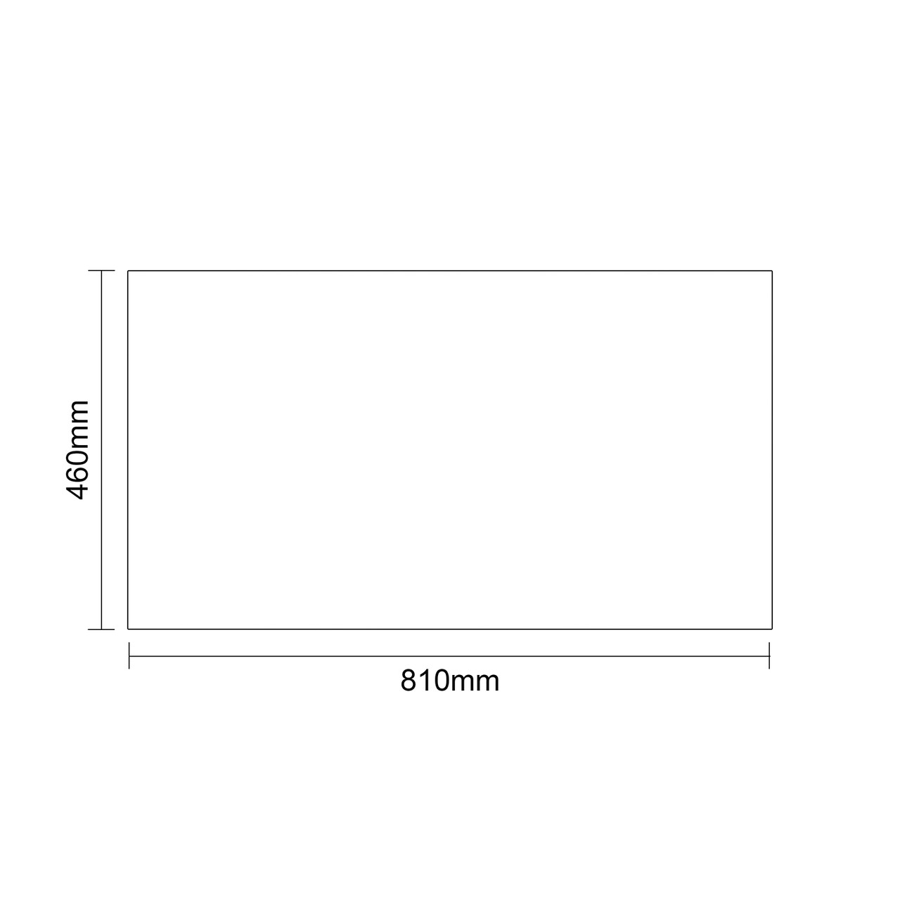 Napoli 460 Matt Black 800mm 2 Drawer Vanity Unit for Countertop Basins Top Down Dimensions