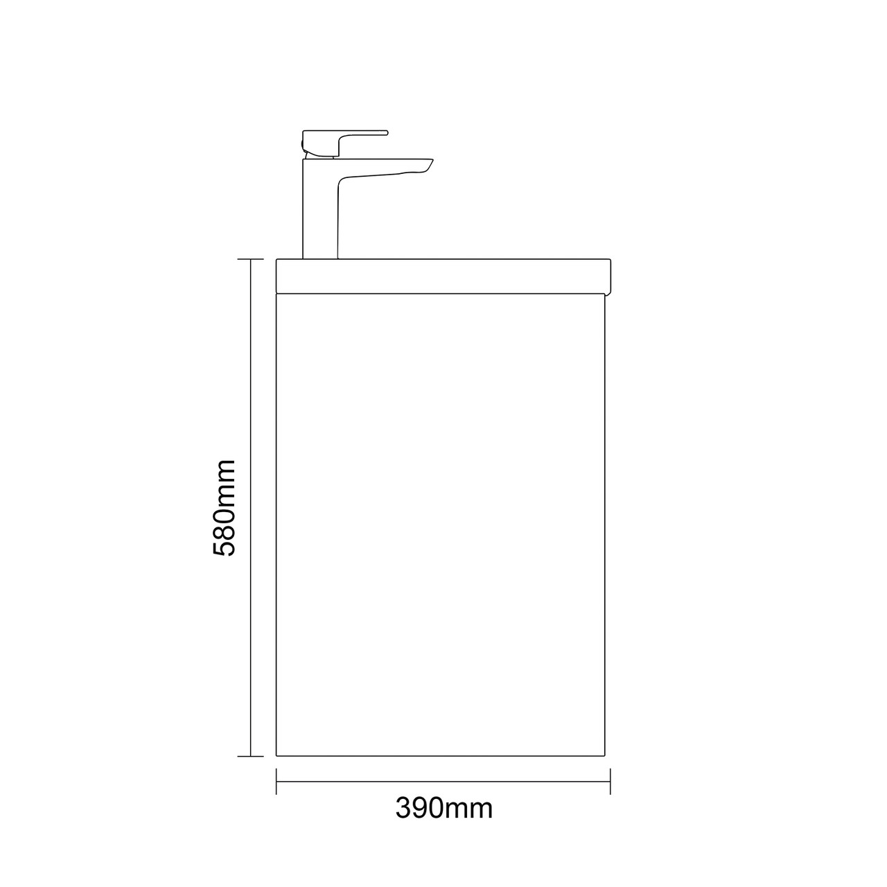 Montego Satin White 1200mm Wall Mounted 4 Drawer Vanity Unit with Glide Double Basin Dimensions Side