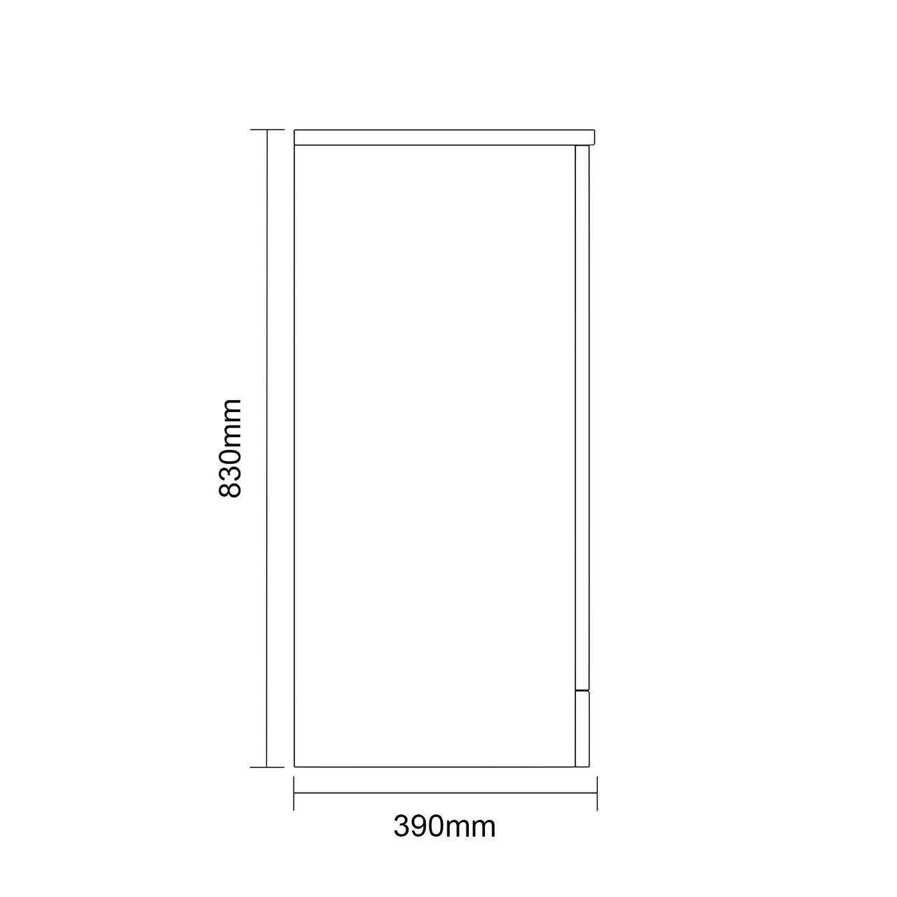Avant Satin Grey 1200mm 2 Door Vanity Unit for Countertop Basins Side On Dimensions
