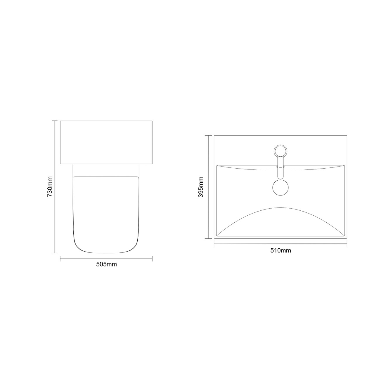 Montego Autumn Oak 1000mm Wall Mounted Vanity Unit and Toilet Suite with Rimini Basin Dimensions Top