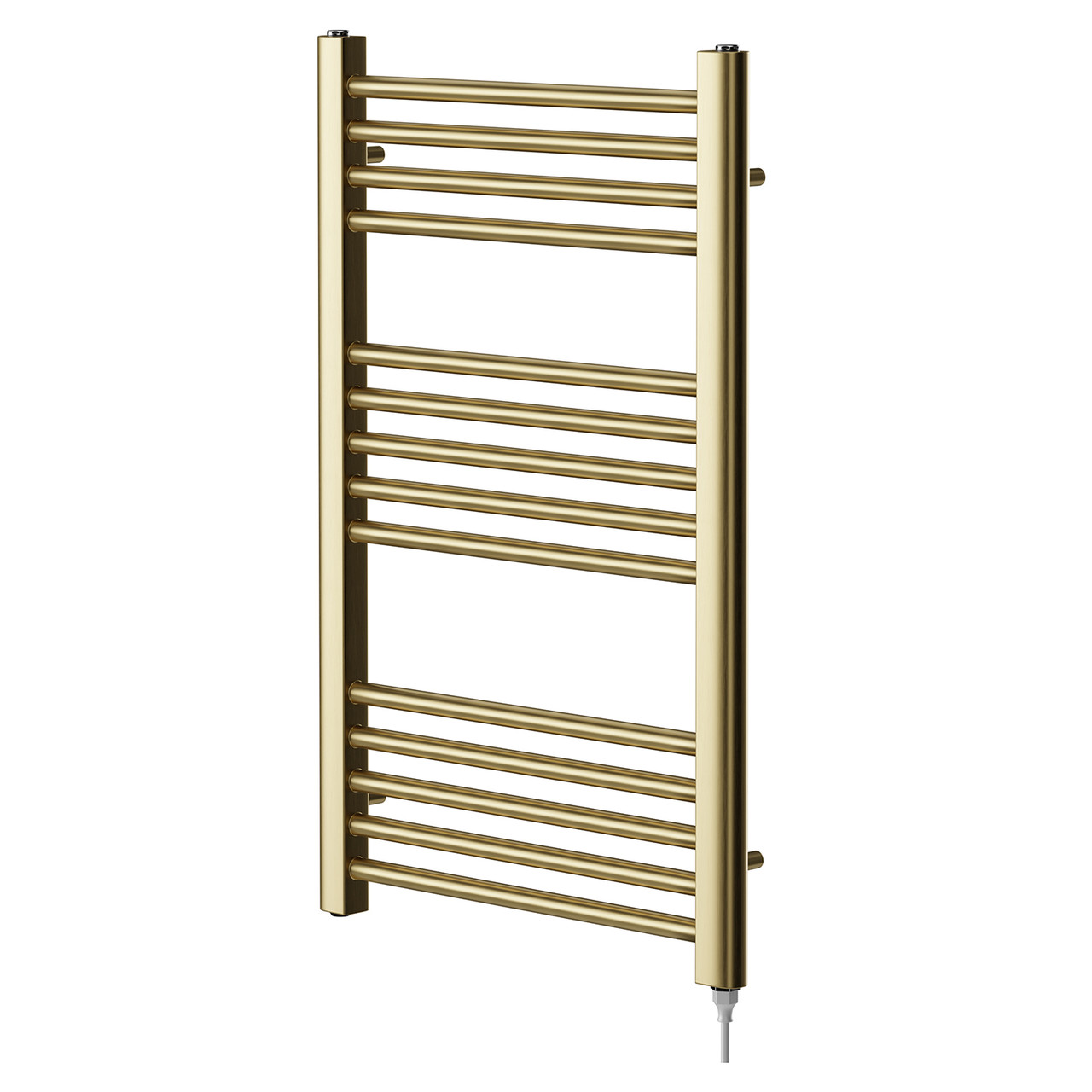 Colore Brushed Brass 800mm x 500mm Straight Electric Heated Towel Rail -  Wholesale Domestic