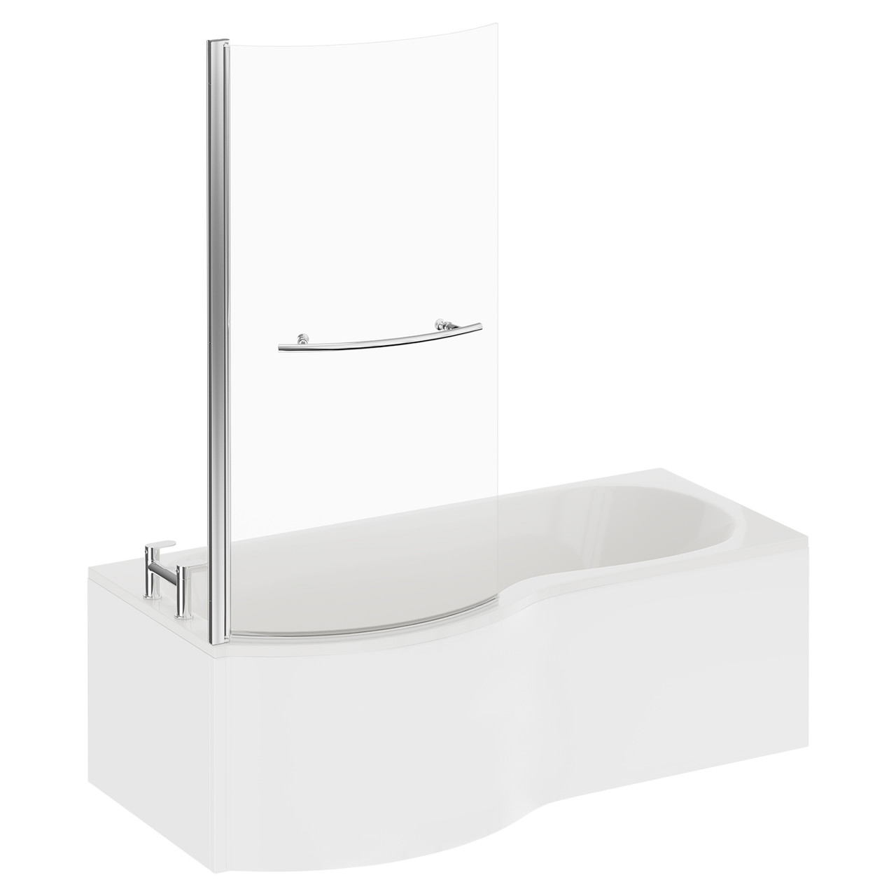 Bath shower screen with towel rail 2025