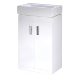 Nuie Gloss White 400mm Cloakroom Vanity Unit and Basin - NVS100 ...