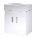 Nuie Gloss White 400mm Cloakroom Vanity Unit and Basin - NVS100 ...