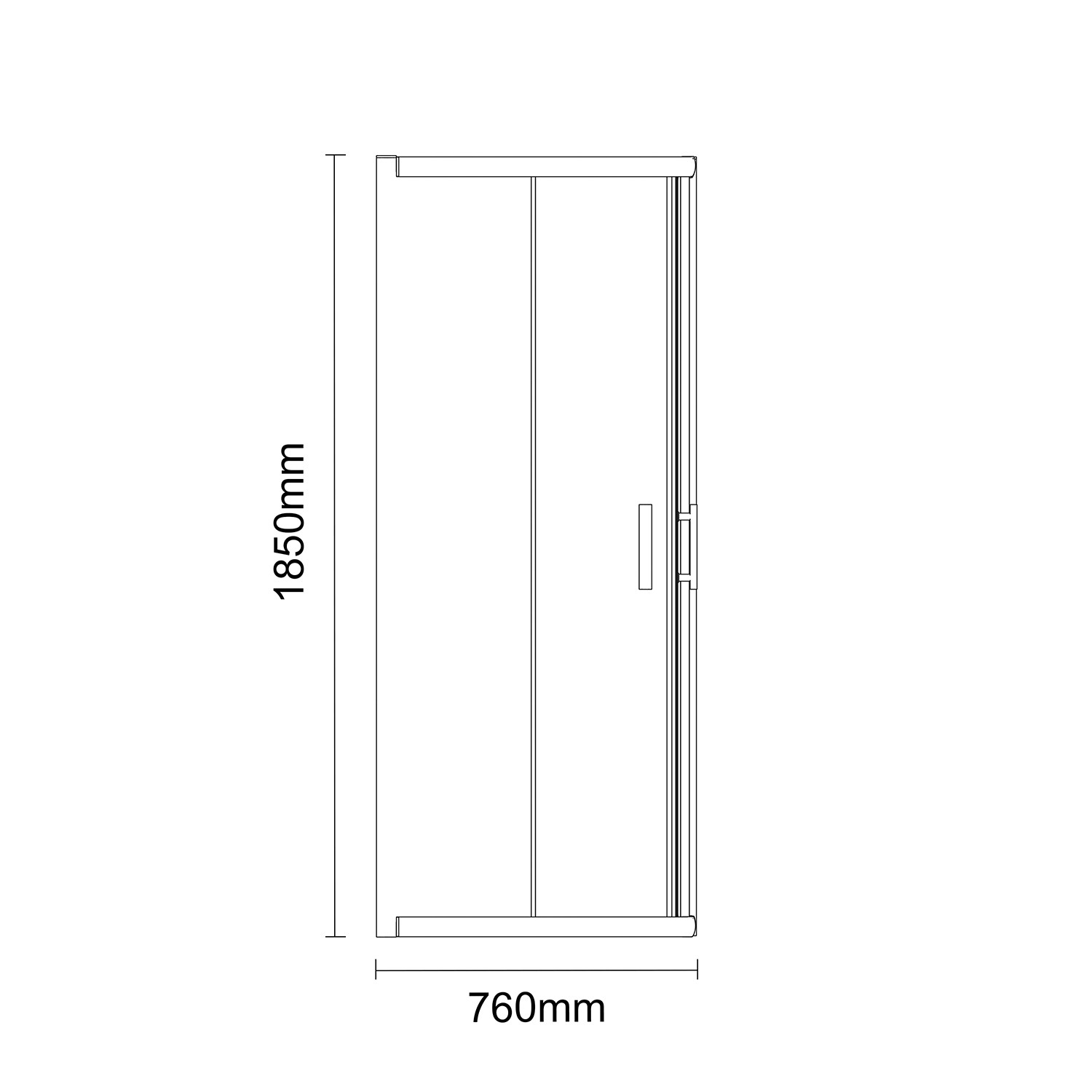 Series 6 Chrome 760mm x 760mm 2 Door Corner Entry Shower Enclosure