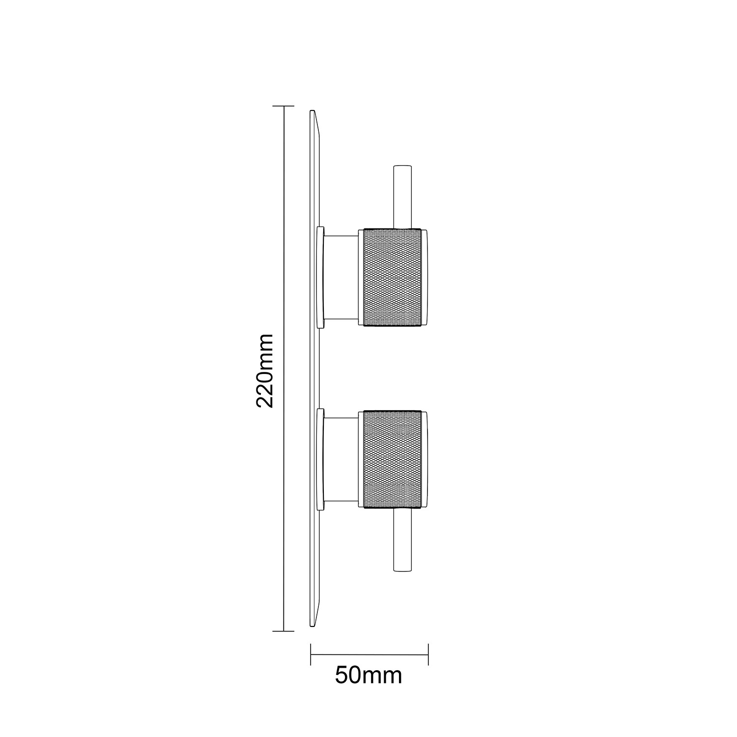 Circo Polished Chrome Concealed Twin Thermostatic Shower Valve with