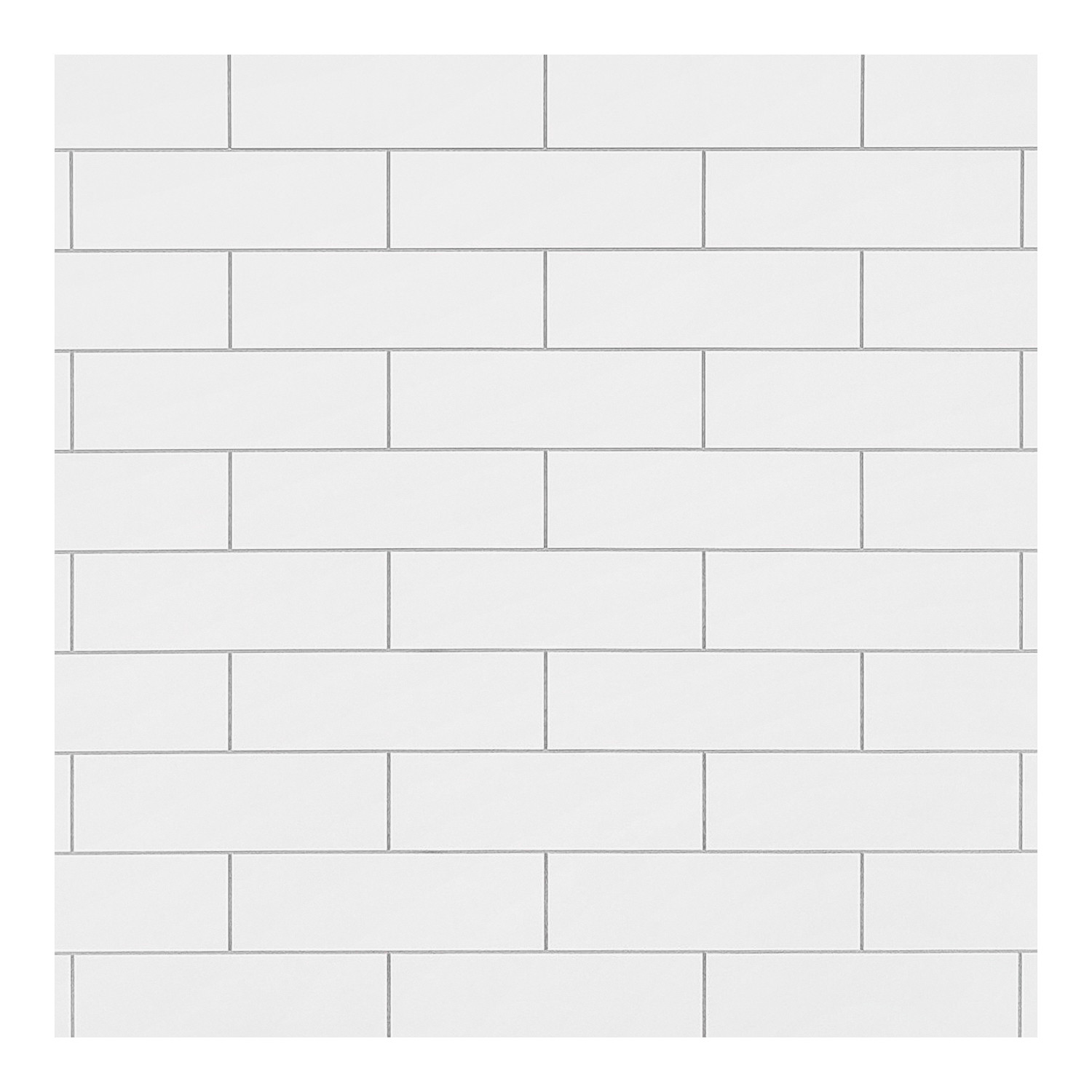 WholePanel 10mm White Metro Tile Effect 1000mm x 2400mm Wall Panel