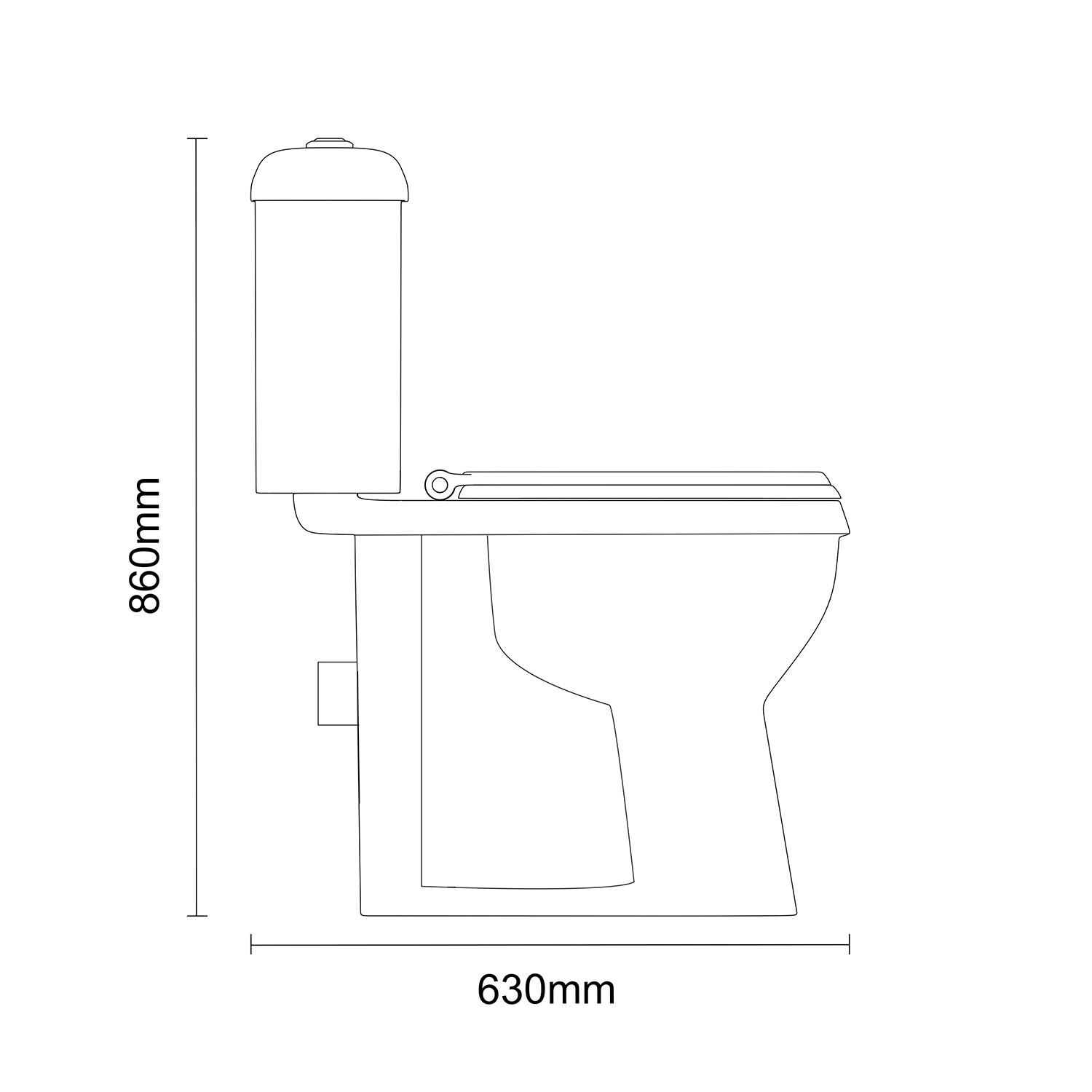 Doc M Comfort Height Toilet Pan with Cistern and Seat Wholesale Domestic