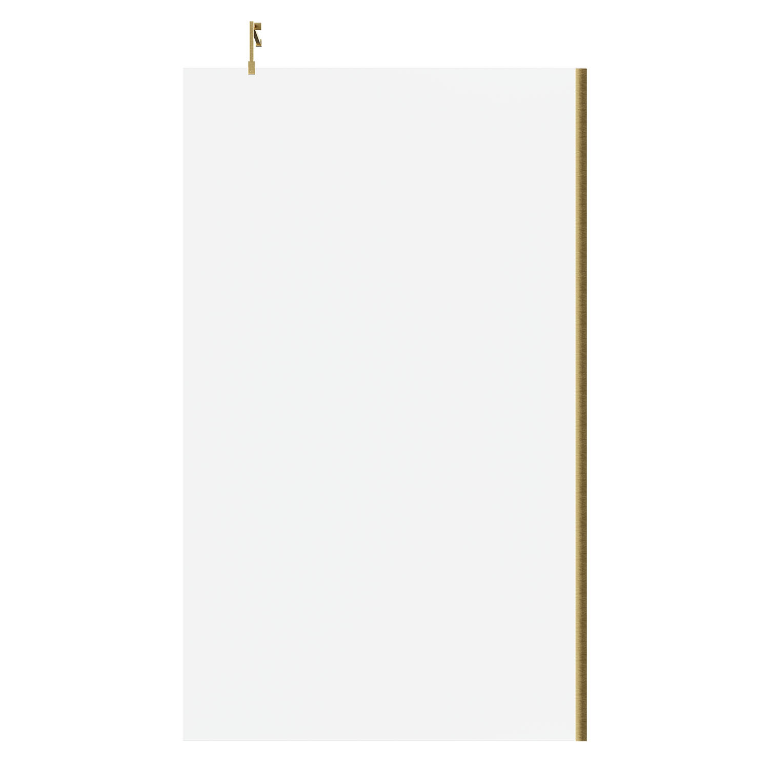 Colore 10mm Clear Glass Brushed Brass 2000mm x 300mm Walk In Hinged