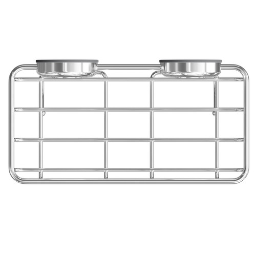 SuctionLoc Chrome Wall Mounted Sponge Basket Top View from Above