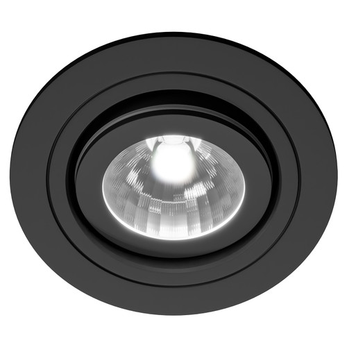 Colore Cali Matt Black IP65 35W Tiltable Bathroom Downlight Left Hand Side View