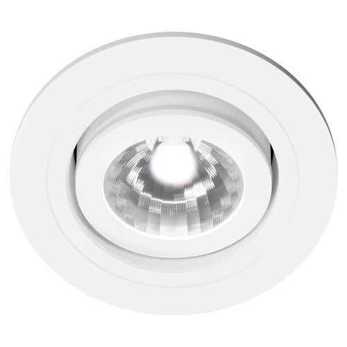 Colore Cali Matt White IP65 35W Tiltable Bathroom Downlight Left Hand Side View