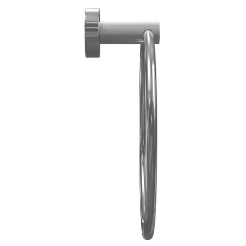 Colore Polished Chrome Industrial Style Wall Mounted Towel Ring Side on View Colore Polished Chrome Industrial Style Wall Mounted Towel Ring Side on View