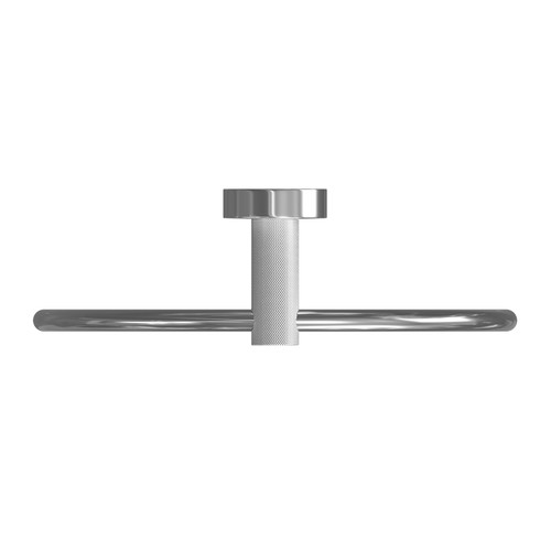 Colore Polished Chrome Industrial Style Wall Mounted Towel Ring Top View from Above