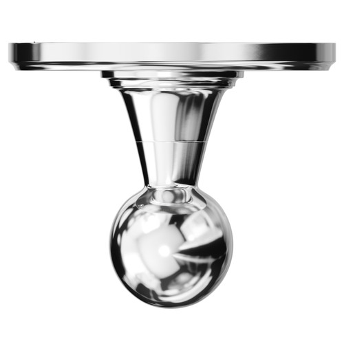 Windsor 1930 Traditional Polished Chrome Wall Mounted Robe Hook Top View from Above
