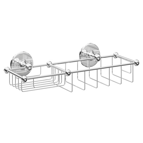 Windsor 1930 Traditional Polished Chrome Wall Mounted Soap Basket Left Hand Side View