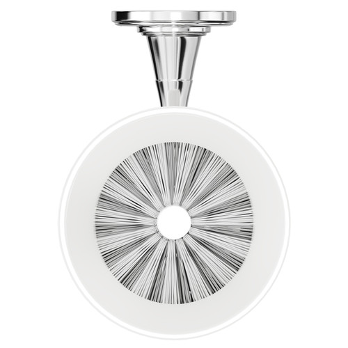 Windsor 1930 Polished Chrome and White Ceramic Wall Mounted Toilet Brush and Holder Top View from Above