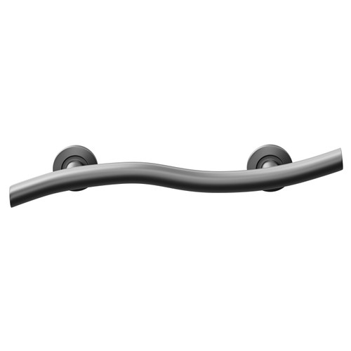 Colore Matt Black 26" Curved Grab Rail Front View Colore Matt Black 26" Curved Grab Rail Front View