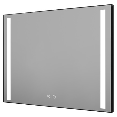 Colore Black Aluminium Framed 800mm x 600mm Illuminated LED Mirror with Demister Right Hand Side View