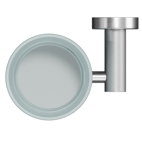 Colore Gunmetal Grey and Frosted Glass Industrial Style Wall Mounted Bathroom Tumbler Top View from Above