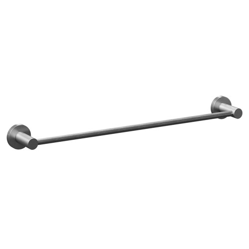 Colore Gunmetal Grey Industrial Style Wall Mounted Towel Rail Left Hand Side View Colore Gunmetal Grey Industrial Style Wall Mounted Towel Rail Left Hand Side View