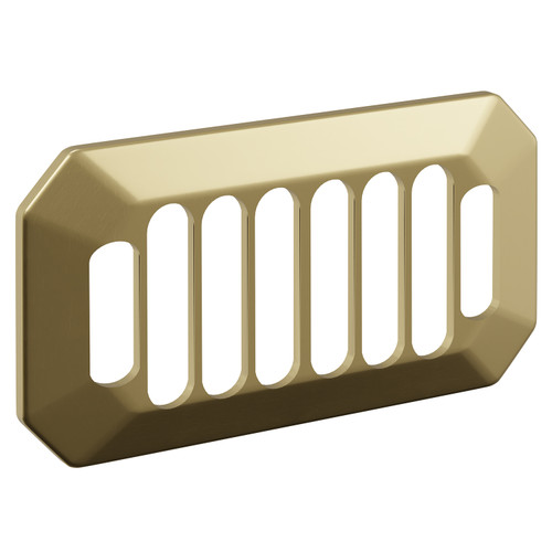 Colore Brushed Brass Overflow Insert for Windsor Basins Left Hand Side View