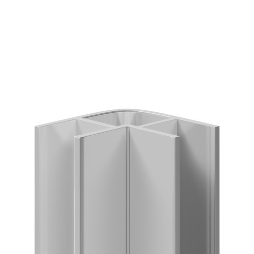 WholePanel 5mm Bright Polished Aluminium Wall Panel External Corner Trimal Corner Trim Front View