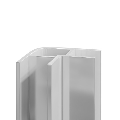 WholePanel 5mm Bright Polished Aluminium Wall Panel External Corner Trimal Corner Trim Left Hand Side View