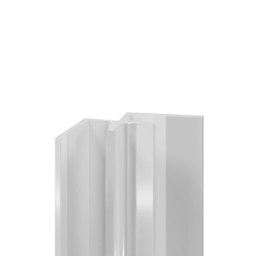 WholePanel 5mm Bright Polished Aluminium Wall and Ceiling Panel Internal Corner Trim Left Hand Side View