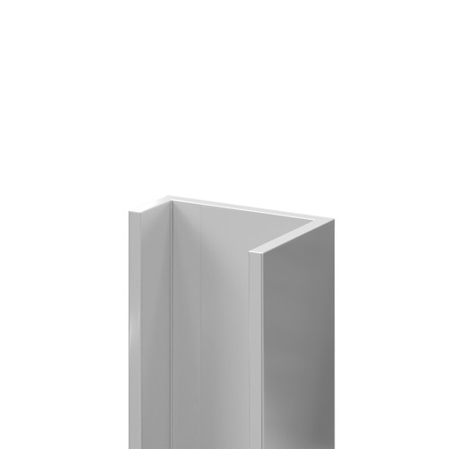 WholePanel 10mm Bright Polished Aluminium Wall Panel U Trim Right Hand Side View