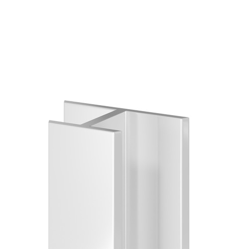 WholePanel 10mm Bright Polished Aluminium Wall Panel H Joint Trim Right Hand Side View