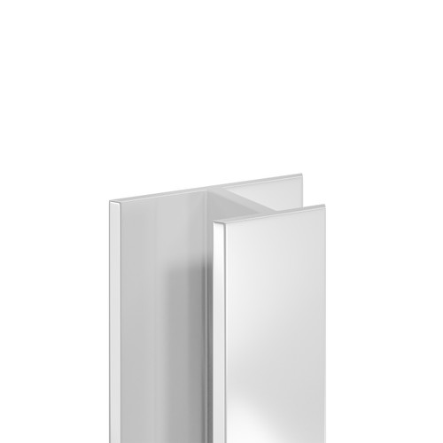 WholePanel 10mm Silver Aluminium Wall Panel H Joint Trim Left Hand Side View