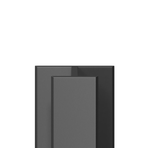 WholePanel 10mm Matt Black Anodised Aluminium Wall Panel H Joint Trim Front View