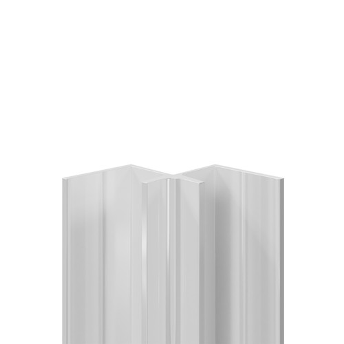 WholePanel 10mm Bright Polished Aluminium Wall Panel Internal Corner Trim Front View