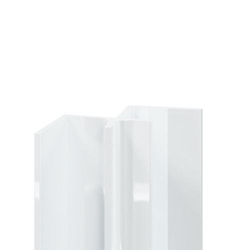 WholePanel 10mm White Aluminium Wall Panel Internal Corner Trim Left Hand Side View