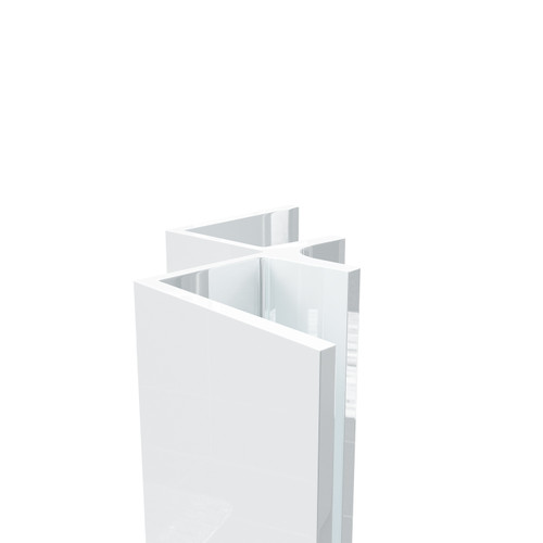 WholePanel 10mm White Aluminium Wall Panel Internal Corner Trim Side on View