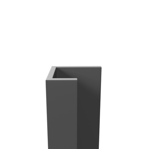 WholePanel 5mm Grey Wall and Ceiling Panel U Trim Side on View