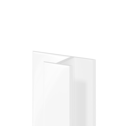 WholePanel 5mm White Wall and Ceiling Panel H Joint Trim Right Hand View