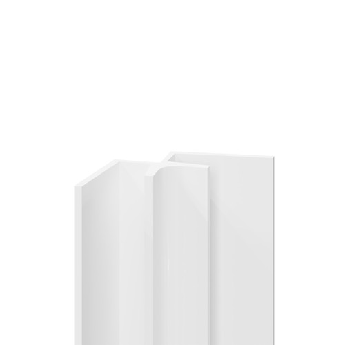 WholePanel 5mm White Wall and Ceiling Panel Internal Corner Trim Left Hand Side View