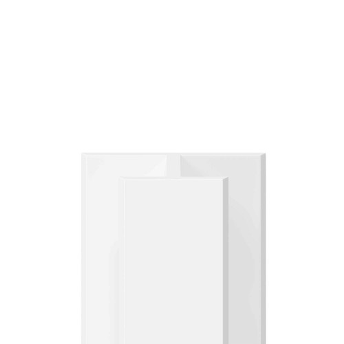 WholePanel 10mm White Wall Panel H Joint Trim Front View