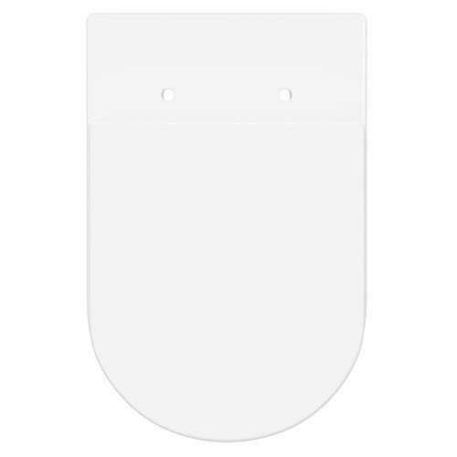 Darnley Round Wall Hung Toilet Pan with Soft Close Toilet Seat Top View from Above