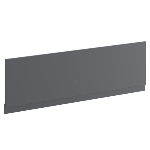 A modern grey front bath panel