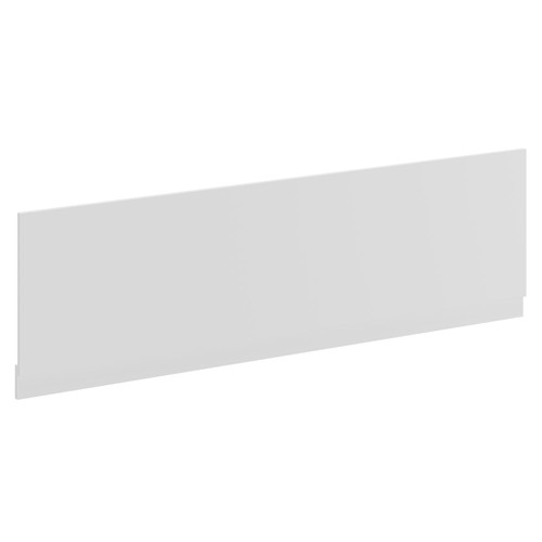 A modern white front bath panel