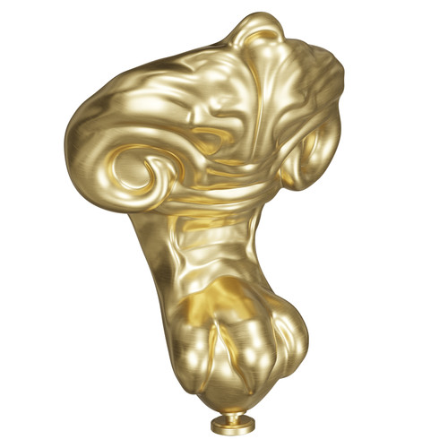 A traditional brass freestanding bath claw feet