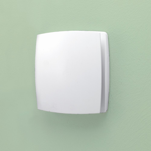 HiB Breeze White Wall Mounted Extractor Fan with Timer and Humidity Sensor - 31200 Front View