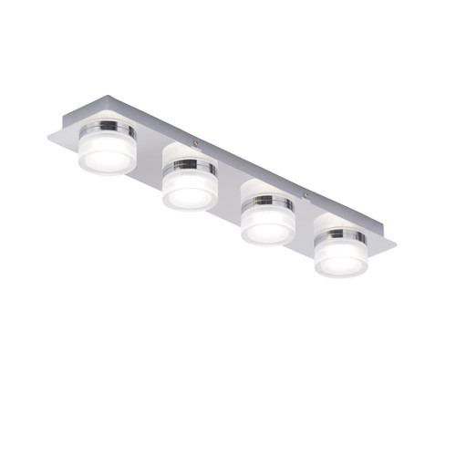 Forum Spa Amalfi Polished Chrome 530mm 4 Lamp Bar LED Flush Ceiling Light - SPA-31737-CHR Viewed from a Different Angle
