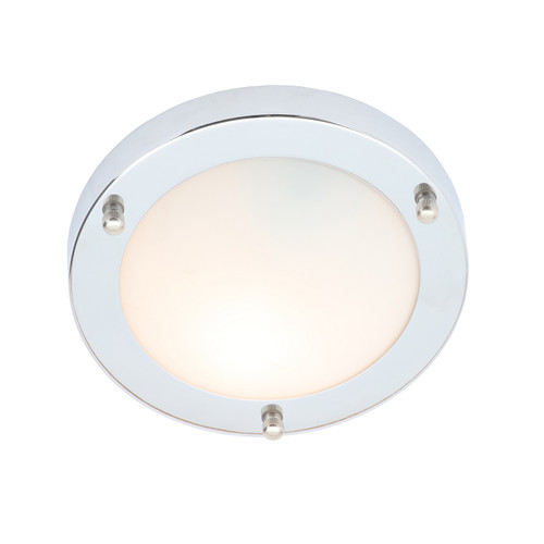 Forum Spa Delphi Polished Chrome 180mm Small LED Flush Ceiling Light - SPA-34046-CHR Viewed from a Different Angle