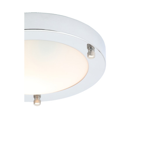 Forum Spa Delphi Polished Chrome 180mm Small LED Flush Ceiling Light - SPA-34046-CHR Viewed from a Different Angle